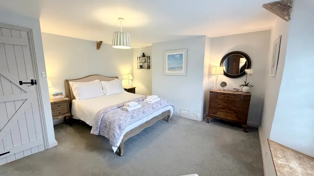 Bedroom at Camelot Cottage, Trelights