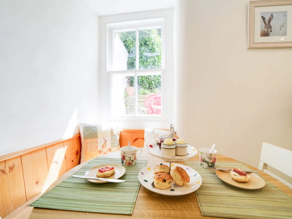 Dining nook at Trevean, St Teath