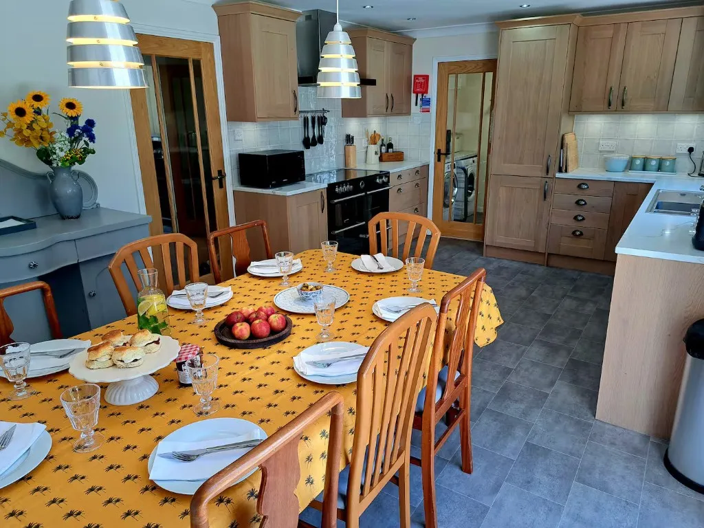 Kitchen and dining room at Trevallion, Trelights