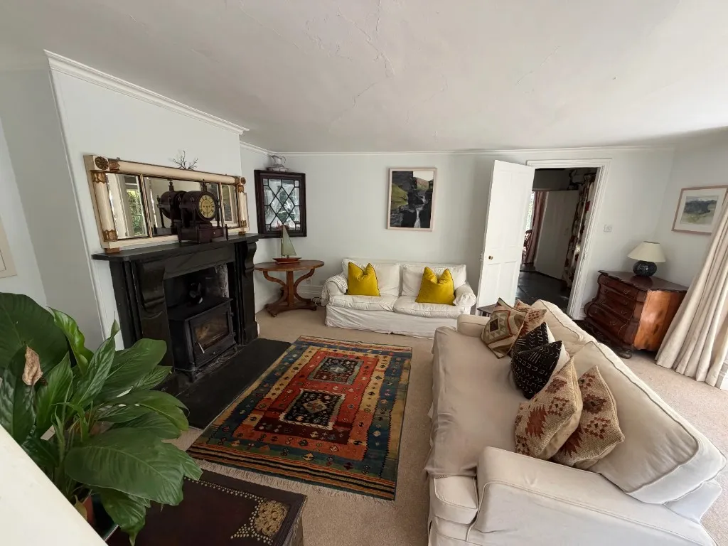 Sitting room at Lands Farmhouse, Chapel Amble