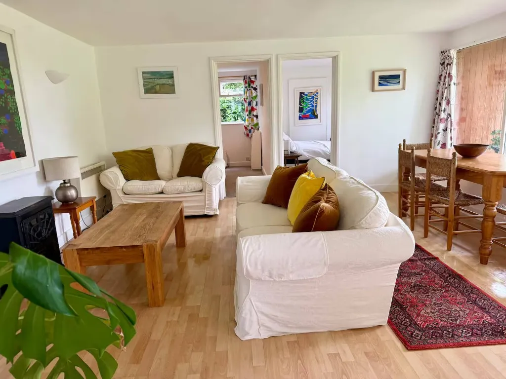Light living area at Cedar Chalet