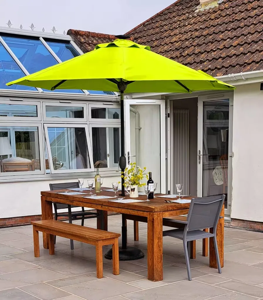 Patio dining at Trevallion, Trelights